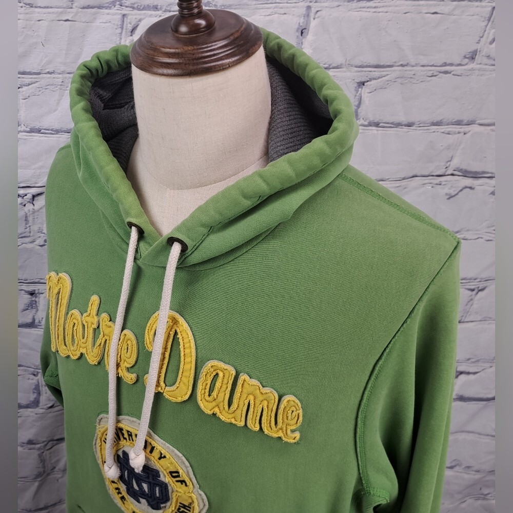 Campus Crew Men's Hoodie Sweater Notre Dame Vintage Y2K Football NCAA Medium - Picture 7 of 14